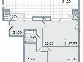 Кв 99. 3х комнатная квартира СПБ Красногвардейский район.