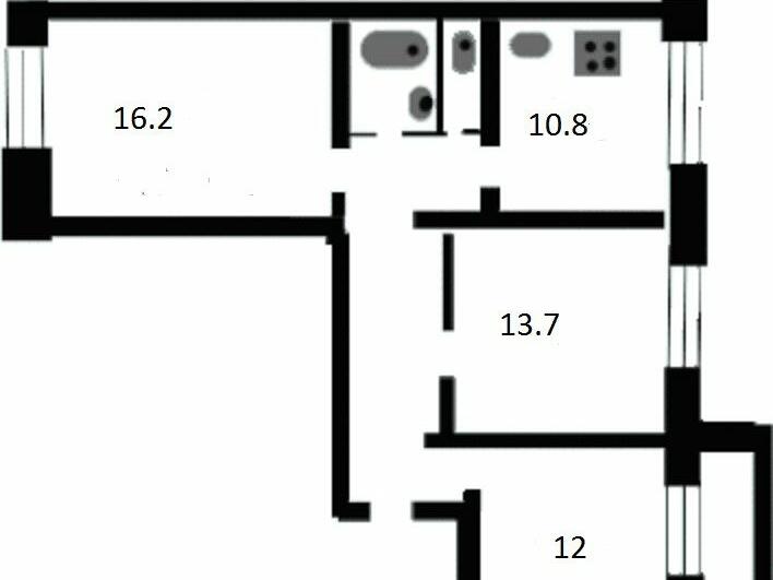 Планировки 137 серии 3 комнатная квартира Купить 3-комнатную квартиру, 70 кв. м., Санкт-Петербург, цена 6990000 руб., № 50