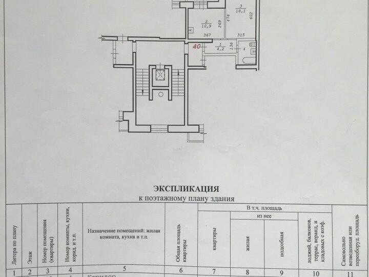 Экспликация и поэтажный план квартиры московская область